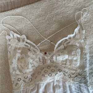 Free People White Adella Slip Dress